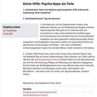 Digital Leben Beitrag über Finba in Ö1